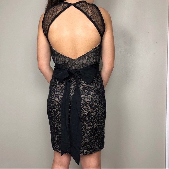 Vera Wang Lavender Label Black Lace Dress - Picture 2 of 7